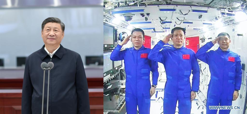 President greets orbiting astronauts